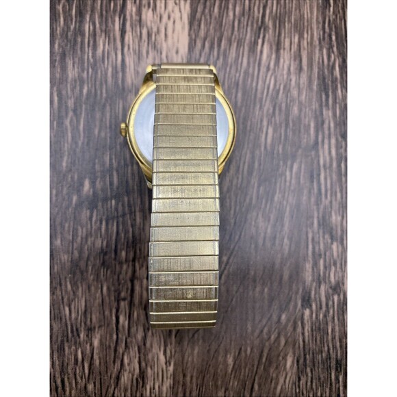 Vintage Timex Marlin Gold Mens Date Watch Mechanical Black Dial Parts and Repair main image 4